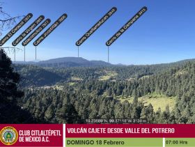 18 / Febrero / 2024: Volcán Cajete desde Valle del Potrero